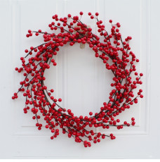 Copy Christmas Berry Wreath Wall Hanging Door Decoration Home Decoration Farmhouse Deocr Little daisy artificial flower