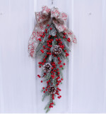 Copy Christmas Berry Wreath Wall Hanging Door Decoration Home Decoration Farmhouse Deocr Little daisy artificial flower