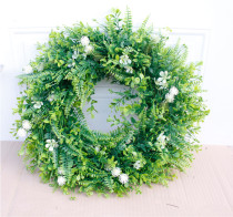 Large Simulated Grass Ring Artificial Garland Doors and Windows Decoration Party Home Decoration Christmas Wreath Halloween