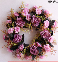 Copy Simulated Wreath Door Wall Decoration Bridal Bouquet Fake Plants Cascading Holding Flower With Faux Pearls Wedding Party Props