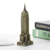 Vintage 3D Toy Handmade Zinc Alloy Empire State Building Decoration Home Cafe Office Ornament Construction Model Building Model