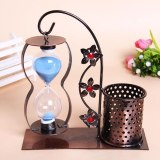 Classical 3D DIY Toy Iron Brush Pot Study Schoolroom Decoration Classroom Things Table Display Sand Clock Ornament Sand Glass