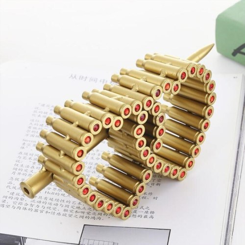 NewDesign Handmede Heart Model Iron Material Simulation Bullet Shell Ornament Love Gift for Wife Crystal Charm Bullet Decoration