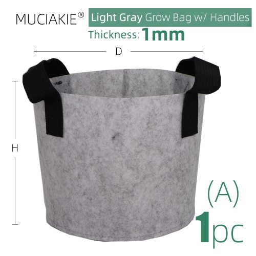 MUCIAKIE 15 Colors 10 Sizes Garden Grow Bag w/ Handles Indoor Outdoor Fabric Aeration Plant Pot Container Flower Vegetable Pouch
