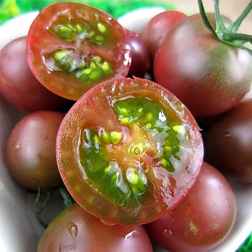 Garden Jewels: 5 Bags (100 Seeds / Bag) of 'Purple Pearl' Cherry Tomatoes