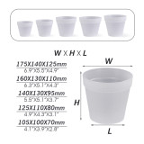 Thickened Hydroponic Innovation: Set of 5 Matte Semi-Transparent PP Planters for Greenery