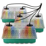Enhanced Seed Starting: 48-Cell Tray with Red-Warm-Blue LED Lights