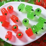 Simulated Bell Peppers - Realistic Resin Vegetable Decorations for Home and Garden