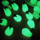Mini Eggplant Vegetable DIY Decorative Accessories, Resin Eggplant Glow-in-the-Dark Flat Accessories for Crafts