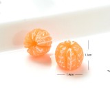 3D Orange Fruit Figurine Creative Earrings Keychain Handmade Phone Accessory DIY Jewelry Component