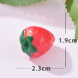 Resin Mini Strawberry DIY Accessories - 3D Decorative Crafting Supplies