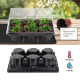 N295 Premium Seedling Kit with Drainage Holes and Clear Cover, Supports Healthy Root Development for Larger Seeds like Tomatoes & Eggplants