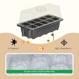 N300 Transparent Seed Starter Tray with Lid, 10 Cells & Drainage Holes - Ideal for Growing Vegetables, Flowers, Herbs Indoors