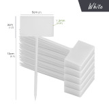 N307 T-Shaped Plant Tags, 13cm Writable Waterproof Garden Labels for Indoor/Outdoor Plants, Durable PP Material, Yellow and White Colors