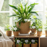 N305 T-shaped Plant Labels 15cm, Writable and Reusable for Indoor and Outdoor Gardens
