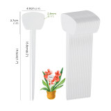 N308 Durable 19.5cm T-Shaped Plant Labels - Waterproof, Writable, PP Material with Reinforced Rod for Home Gardens and Greenhouses