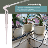 N344 Elbow Emitter for 3/5mm Hose - Durable PP Material, Tool-Free Attachment, UV-Resistant Drip Irrigation Spike, Anti-Aging Design for Garden, Balcony, Potted Plants, Greenhouse Use