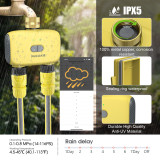 N368 Bluetooth Dual-Zone Water Timer with Alexa & Google Control | Smart Irrigation, Rain Delay, Multiple Modes, IPX5 Waterproof