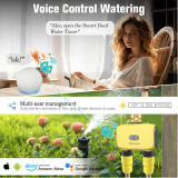 N368 Bluetooth Dual-Zone Water Timer with Alexa & Google Control | Smart Irrigation, Rain Delay, Multiple Modes, IPX5 Waterproof