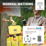 N368 Bluetooth Dual-Zone Water Timer with Alexa & Google Control | Smart Irrigation, Rain Delay, Multiple Modes, IPX5 Waterproof