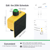 N253 WiFi Solar Garden Timer with Rain Sensor, 2-Way Independent Outlets, Wireless Mobile Remote Control
