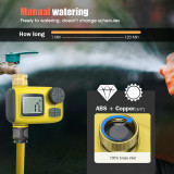 N367 Luxury Digital Hose Timer – 3 Watering Schedules, Large LCD Display, Brass Inlet, IP55 Waterproof for Garden & Lawn