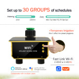 N253 WiFi Solar Garden Timer with Rain Sensor, 2-Way Independent Outlets, Wireless Mobile Remote Control