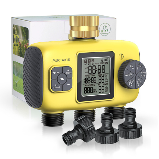 N365 FlowMaster Trizon Pro – Triple-Outlet Digital Water Timer with Custom Scheduling & Weather-Resistant