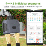 N371 Zigbee Smart Water Timer Dual-Zone Irrigation Controller with Voice Control Alexa Google – Rain Delay, App Control, Battery Powered