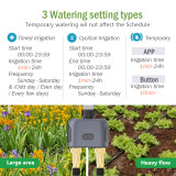 N371 Zigbee Smart Water Timer Dual-Zone Irrigation Controller with Voice Control Alexa Google – Rain Delay, App Control, Battery Powered
