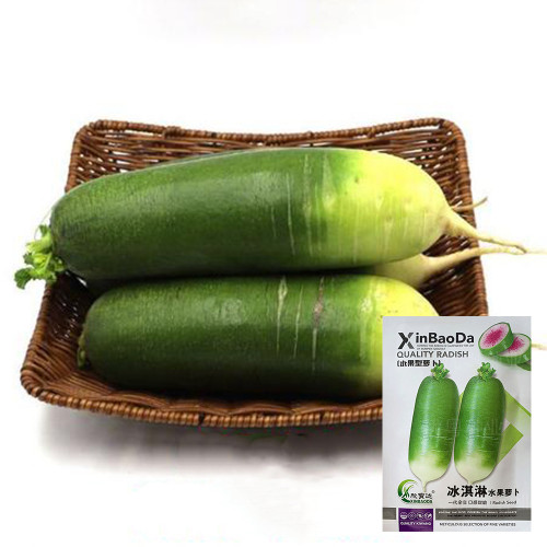 Xinbaoda Ice Cream Radish Seeds, Premium Radish Seeds, F1 Hybrid Purple-Flesh Sweet Radish, Crispy Juicy