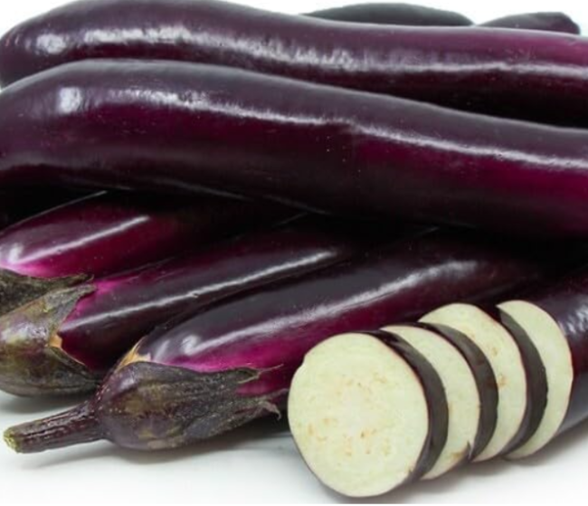 Japanese Long Eggplant Seeds | Solanum melongena | Organic Heirloom Slender Purple Eggplant