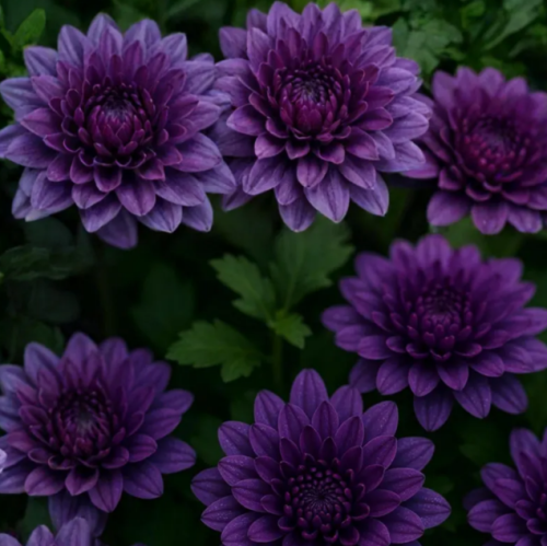 Imperial Mum Chrysanthemum Seeds | Chrysanthemum morifolium, Deep Purple Decorative Mums, Perennial Fall‑Blooming Flowers