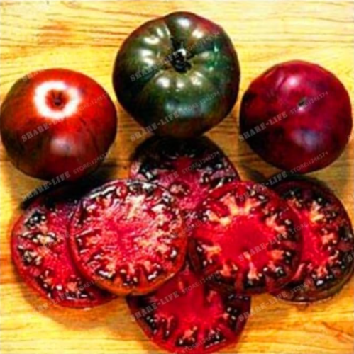 Black Krim Tomato Seeds | Solanum lycopersicum | Heirloom Indeterminate Beefsteak Tomato, Rich Dark‑Purple Savory Flavor