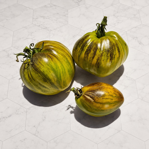 507 Eden No. 8 F4 Tomato Seeds | 7–14 oz Green-Bronze Striped Hearts | Experimental Line