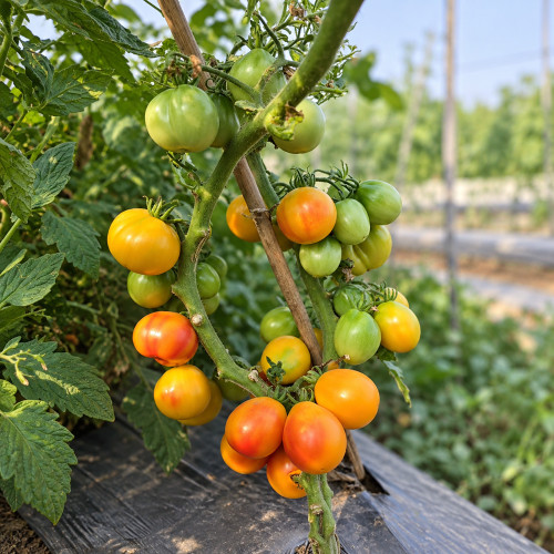 493 Honey Pear Tomato Seeds | Yellow Pear-Shaped Fruits with Pink Blush
