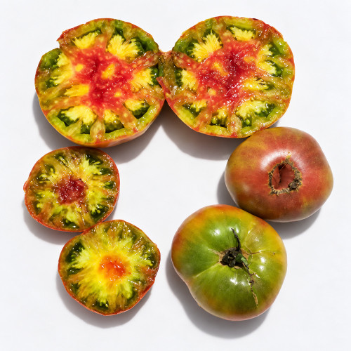 489 Jarson 1 Tricolor Tomato Seeds | 7.1–10.6 oz Green-Gold-Pink Slicers