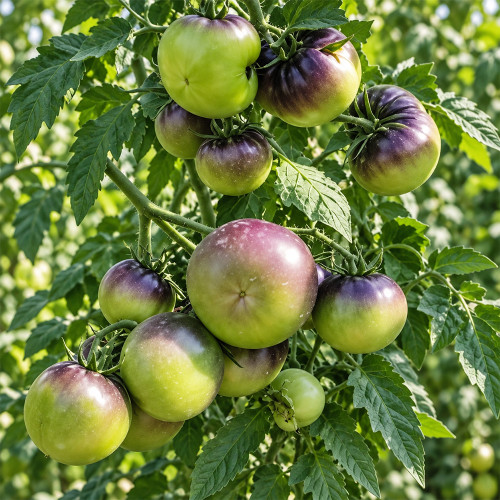 418 Sofia's Smile Tomato Seeds | 4.6-6.3 oz Rose Fruits with Blue-Black Shoulders
