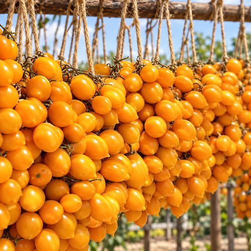 430 Piennolo del Vesuvio Giallo Tomato Seeds | 0.9-1.1 oz Golden Long-Keeping Tomatoes