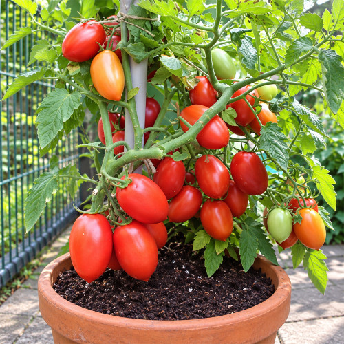 381 Window Dwarf Tomato Seeds | Up to 2.8 oz Red Plum Fruits