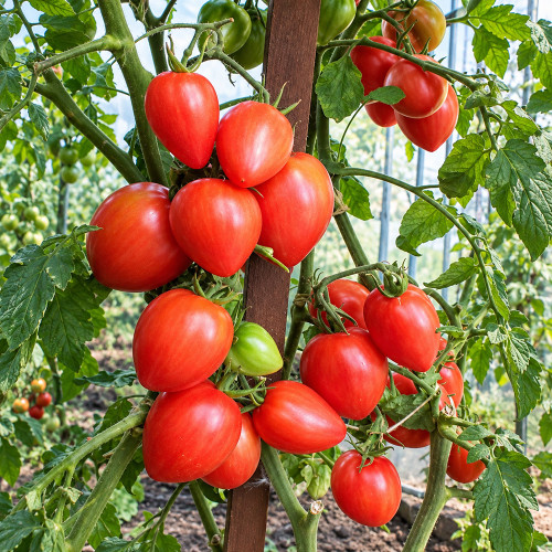 370 Moonlight Mile Pink Tomato Seeds | Variegated Foliage & Striped Mini Hearts