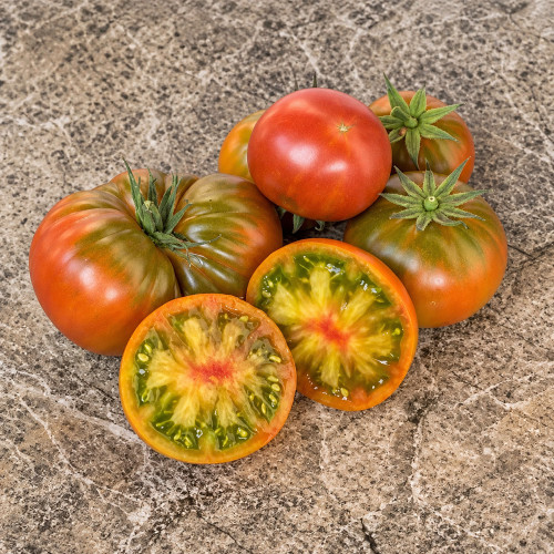 237 Dwarf Copperhead Tomato Seeds | 2.8–4.2 oz Copper-Red Fruits with Green Shoulders