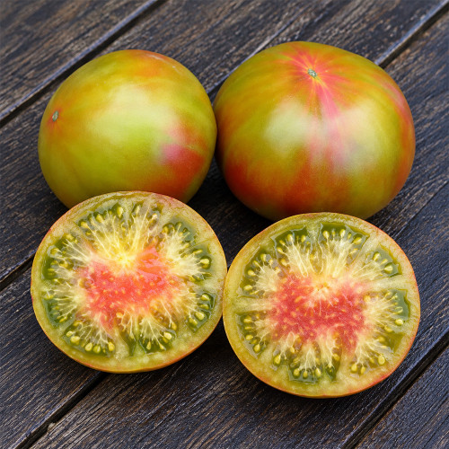 168 Kozula 72 Tomato Seeds | 7.1–10.6 oz Tricolor Green Beefsteak Tomatoes