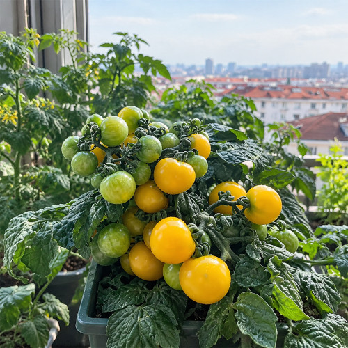 19 Bunny Hop Micro Dwarf Tomato Seeds | 1.1–2.1 oz Sweet Golden Yellow Cherries