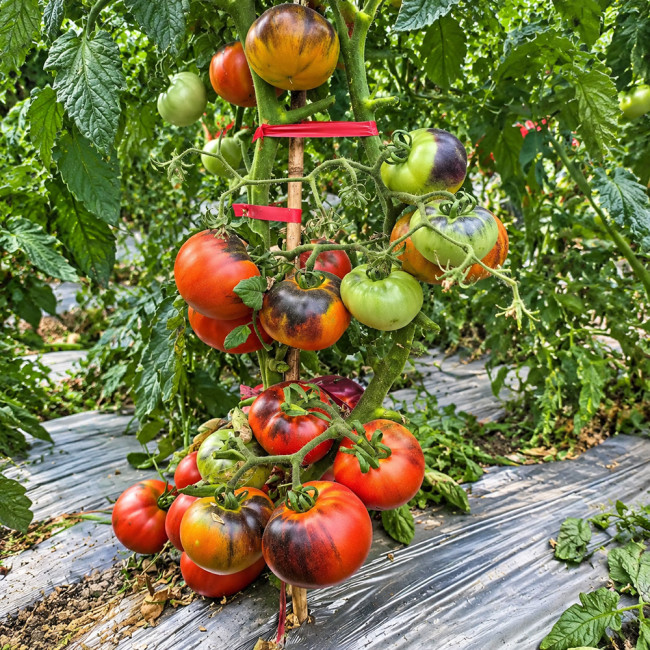 69 Beautiful Dreamer Tomato Seeds | 2.1–4.2 oz Mahogany Red Tomatoes with Indigo Shoulders