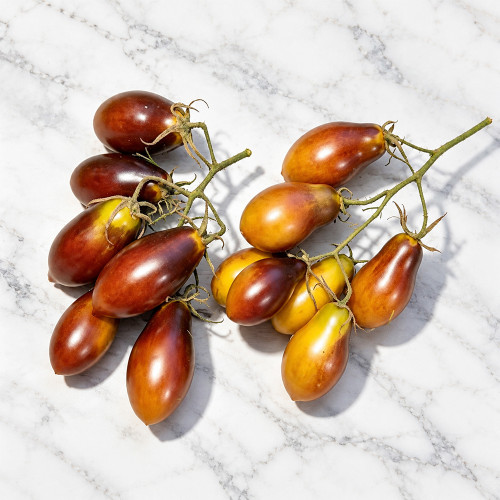 1147 Rebela's Earrings F8 Tomato Seeds | Honey-Sweet Emerald-Gold Antho Bottles