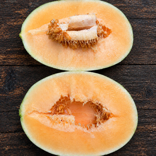 W1362 Ultra-Sweet Crisp Ice Cream Melon Seeds | 2.6 lb White-Rind Salmon Flesh