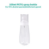 XT-XINTE 30ml/60ml/80ml/100ml Fine Mist Spray Bottles Transparent Empty Bottle for Travel Outdoor sports  Dispensing Alcohol Disinfectant.