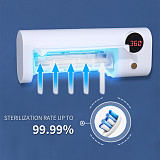 XT-XINTE Toothbrush Disinfector Wall-mounted Holder Stand UV Ultraviolet Disinfection Toothbrush Rack Automatic Toothpaste Extruder Sterilization Tool Free