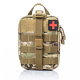 XT-XINTE Outdoor Tactical EMT Climbing Rescue Bag Military Medical Emergency IFAK Bag Camouflage First Aid Kit Molle Pouch Hunting Utility Accessory (25*15*10cm)